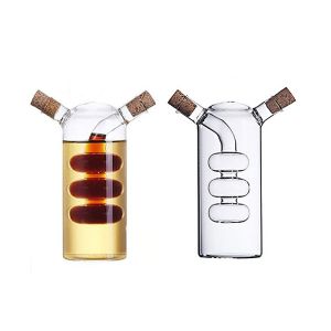 Double Hole Separation Borosilicate Glass Olive Oil Bottle