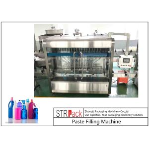 PLC Control Automatic Paste Filling Machine For 250ML-5L Liquid Soap / Lotion /