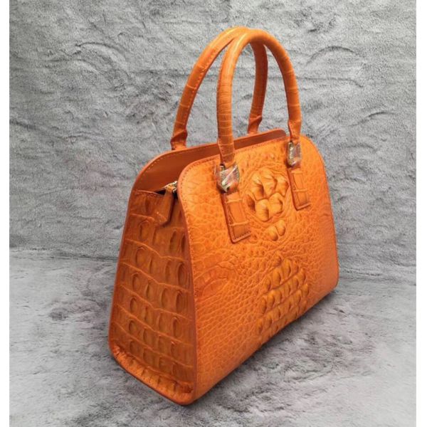 Fashion Authentic Crocodile Skin OL Lady Working Purse Female Handbag Exotic Alligator Leather Women Single Shoulder Bag
