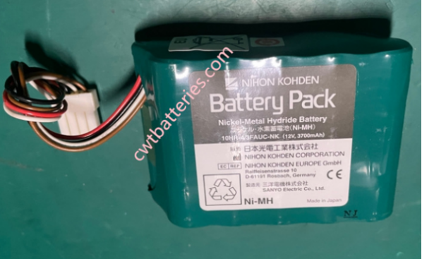 NIHON KOHDEN 10HR-4 3FAUC-NK Battery 12V 3700mAh for BSM-2301C Monitor