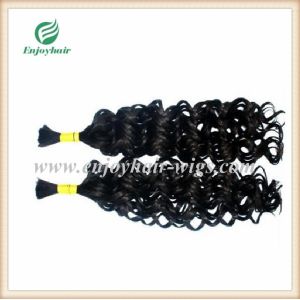 Peruvian 5A virgin remy hair bulk ,natural color(can be dye) curly style 10''-26