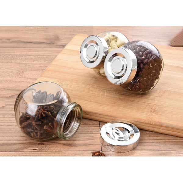 Christmas Decorative Empty Glass Jars Transparent Color Kitchen Storage