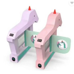 304SS Cute Animal Design Kindergarten Metal Swing Barrier Gate Bidirectional