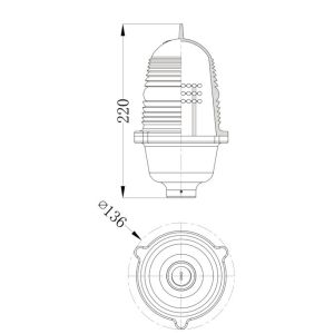 IP67 FAA L810 AC220V LED Aviation Obstruction Light