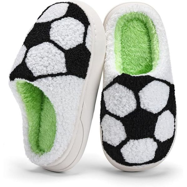 Kids Boys Indoor Slippers with Breathable Faux Fur Lining with Fun Designs