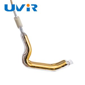 China L-Shaped Gold Coated Infrared Heating Lamp Tube 150-6000W on sale