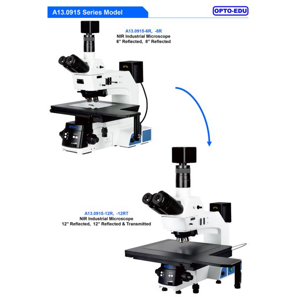OPTO EDU A13.0915 Trinocular Metallurgical Microscope Semi-APO Motorized Nosepiece