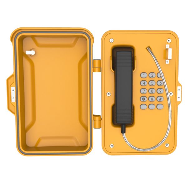 Dustproof Industrial Weatherproof Telephone , Lockable Emergency Industrial Wall