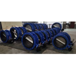 Large Size DN100-DN2600 DI Ductile Iron Double Eccentric Flanged Butterfly Valve