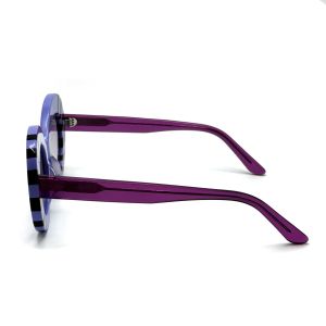 AS102 Womens Round Acetate Frame Sunglasses 100% UV Protection