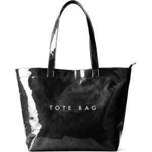 Fashion Casual Street Reusable Environmental Handbag Zipper Tote Bag, Kraft