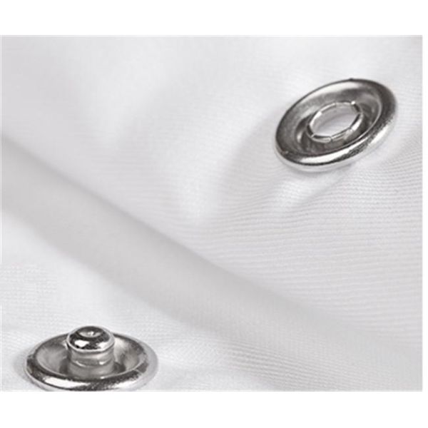 Single Breasted Custom Work Shirts , White Short Sleeve Embroidered Chef Coats