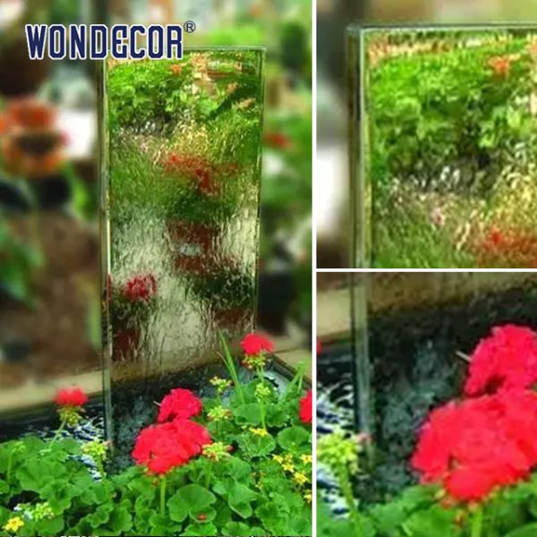 Large Garden Geometric Rectangular Stainless Steel Fountain Sculpture