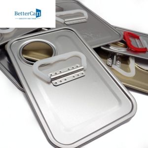 Square Tinplate Paint Can Accessories With Handle / Cap