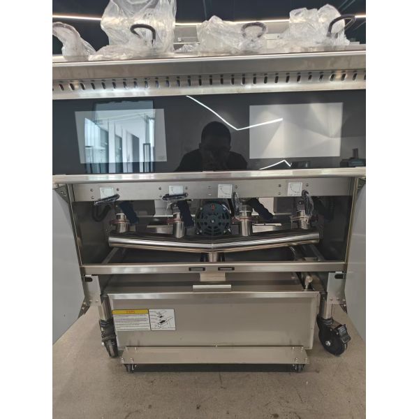 Professional Touchscreen smart panel 4tank 4baskets 28KW 304SUS Electric Chips Open Fryer