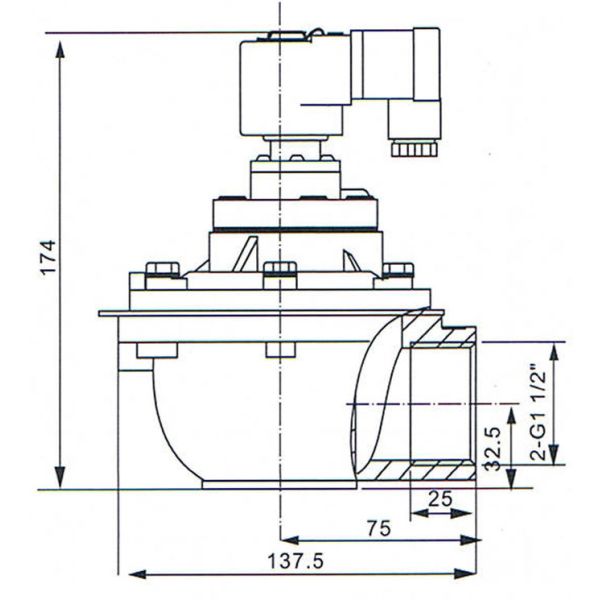 1 1/2'' CA45T Goyen Type Solenoid Pulse Jet Valve For Dust Removal 1