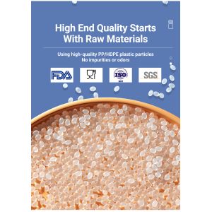 Transparent/Translucent/Brown Wide Mouth HDPE/PP Plastic Chemical Resistant