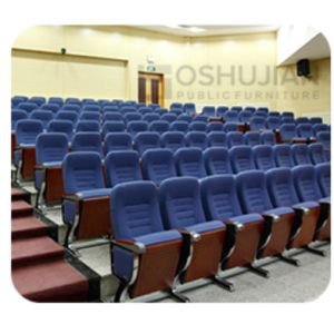 Collapsible 2 Seater Cinema Hall Chairs Anti Electrostatic Medium Hardness