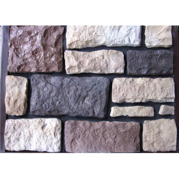 Colorful Artificial Wall Stone For Interior / Exterior Wall Decoration Irregular Size