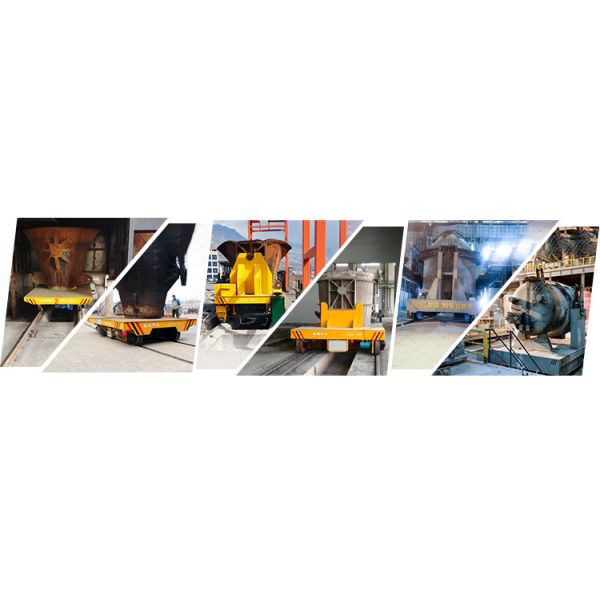 100t Aluminum Scrap Bucket Trolley On Rail Casting Ladles Transfer Cart For Steel Plant