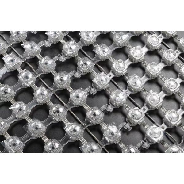 Buy Flexible Transparent LED Screen Video Wall DMX512 Control Outdoor Mesh Media Facade IP67 at wholesale prices