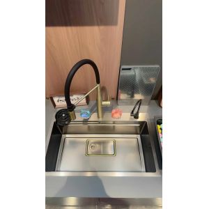 Undermount Single Basin Rectangular Handmade Kitchen Steel Sink Sus304