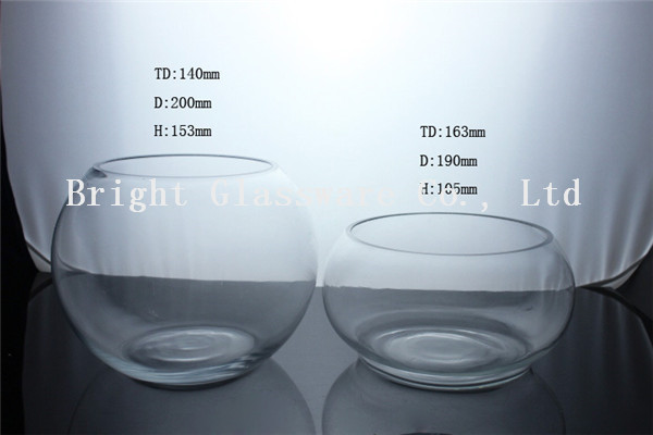 Buy cheap round glass fish tank wholesale, clear glass fish jar at wholesale prices