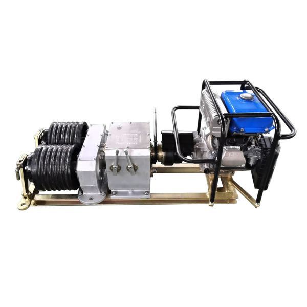 Buy 50KN Portable Winch Machine Petrol Cable Pulling Winch Mechanical at wholesale prices