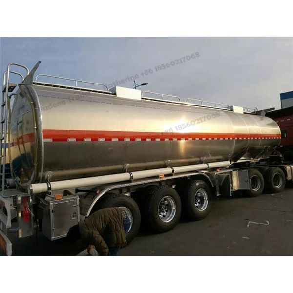 Aluminum Alloy 38000L Gasoline Fuel Tanker Semi Trailer 10000 Gallon