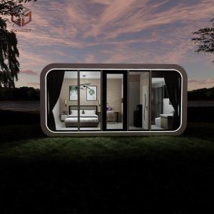 Windproof Prefab Glamping Pods Aluminum Capsule Apple Container House