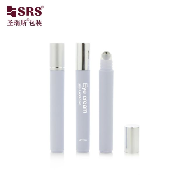 RPA-10ML(C) Injection Custom Color Glossy Matte In Mold Plastic Roller Ball Bottle Wholesale Eye Gel Serum Bottle Tube