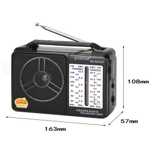 Portable AM/FM Radio with Built In Speaker for Outdoor Use