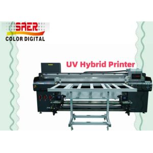 China 1.8m UV Hybrid Printer Wide Format Flatbed and Roll to Roll  UV Printer Shanghai Fabctory on sale