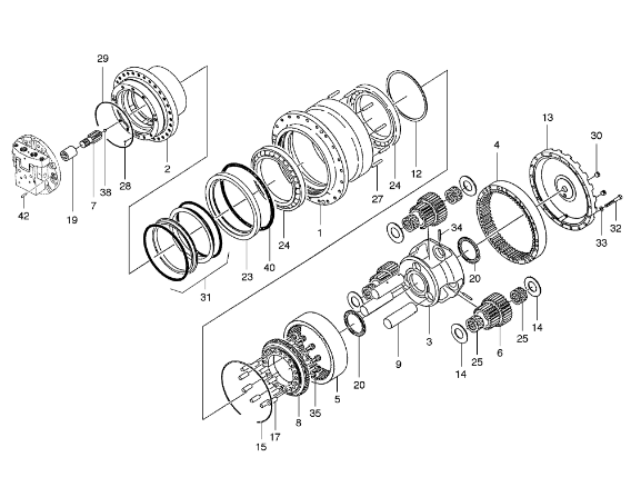 215817B Gear Ring(A) Bulldozer Spare Parts Fitting For D6 D7 D65 D85