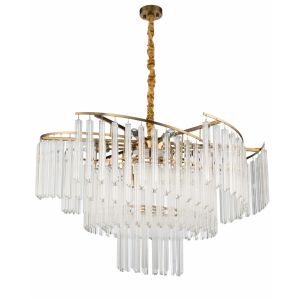 Diamond Cut E14 Chandelier Round Pendant Chandelier Lights Rustproof 100lm/W