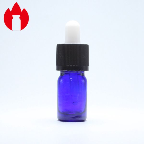 Blue Glass Dropper Cap 5ml Essential Oil Empty Bottles