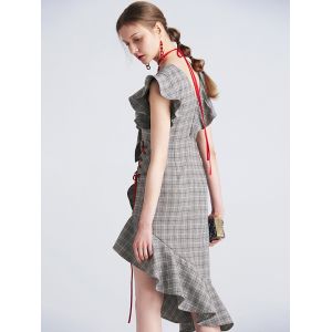 2018 New Fashion Lady Grey Dress