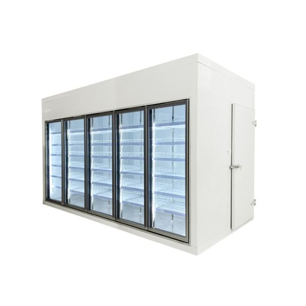 Buy 8500L Walk In Cooler Blast Freezer Supermarket Refrigeration With Glass Door at wholesale prices
