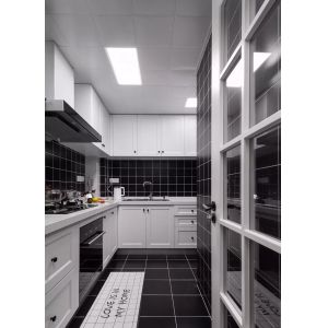 Quality Modern White Flat Panel MFC Melamine Customized Kitchen Cabinets for sale