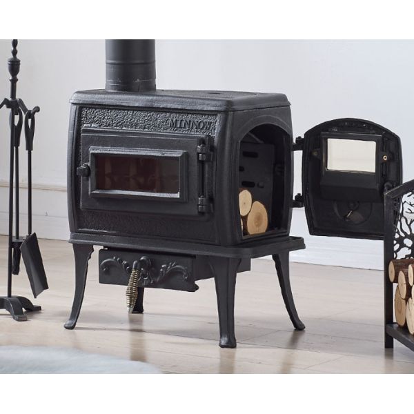 American Style Wood Burning Real Fire Fireplace European Style Retro Cast Iron