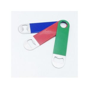 Flat Stainless Steel Bottle Opener with PVC Coating,Innovative bar blade