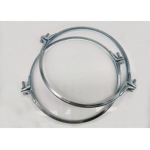 China Carbon Steel 300mm Galvanized Pipe Clamp Quick Pull Ring on sale
