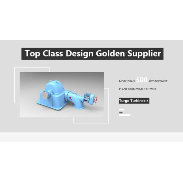 Micro 200kw Turgo Turbine Generator 15m-300m Water Head For Hydro Power Plant