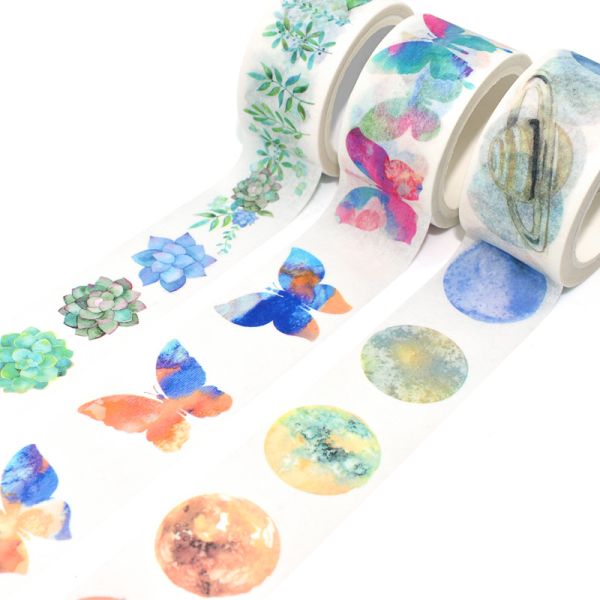 Buy Japanese Washi Masking Tape Anti UV Colorful Art Design Width 30mm Decorative Washi Tape at wholesale prices