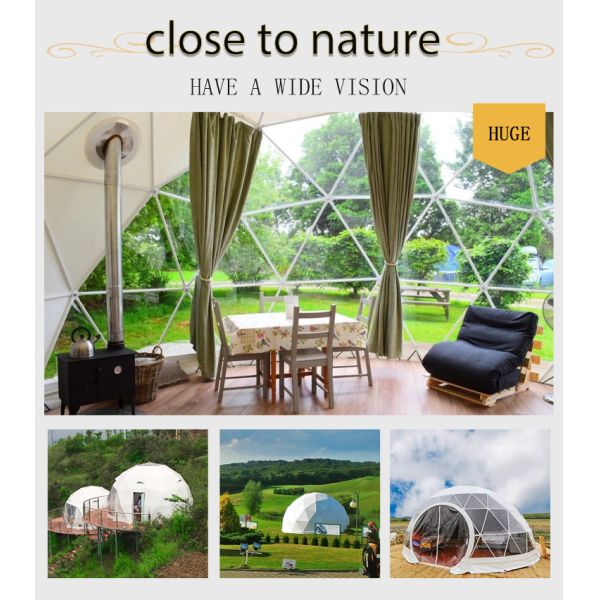 large outdoor luxury waterproof glamping 6m geodesic dome tent hotel