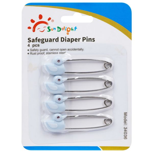 Buy 4pcs Stainless Steel Safeguard Baby Diaper Pins at wholesale prices