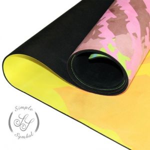 Suede natural rubber Yoga Mat with fashion design,Suede Microfiber Fitness Yoga