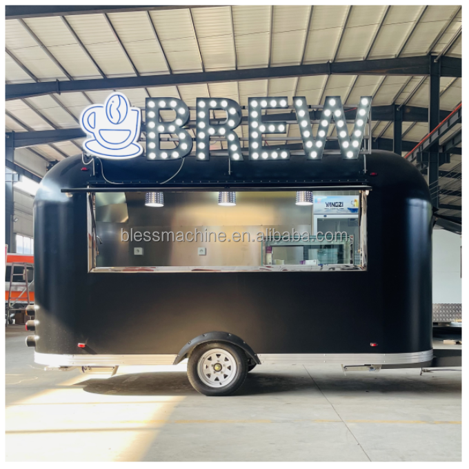 40kms per hr Mobile Food Carts Hot Dog Vending Trailer with Optional Configuration