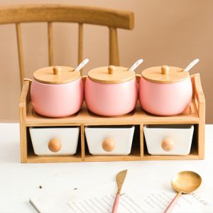 High Gloss Glaze Savall Ceramic Spice Box Ceramic Dinnerware Sets