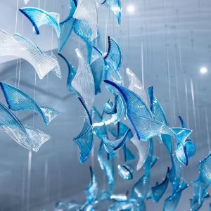 Customized Hotel Lobby Sales Department Banquet Hall Glass Chandelier In